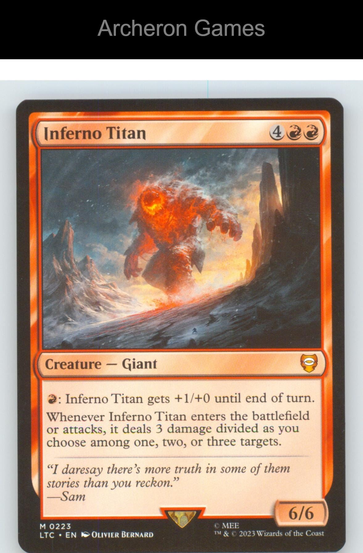 Inferno Titan LTC 223 Mythic MTG Card NM/EX+