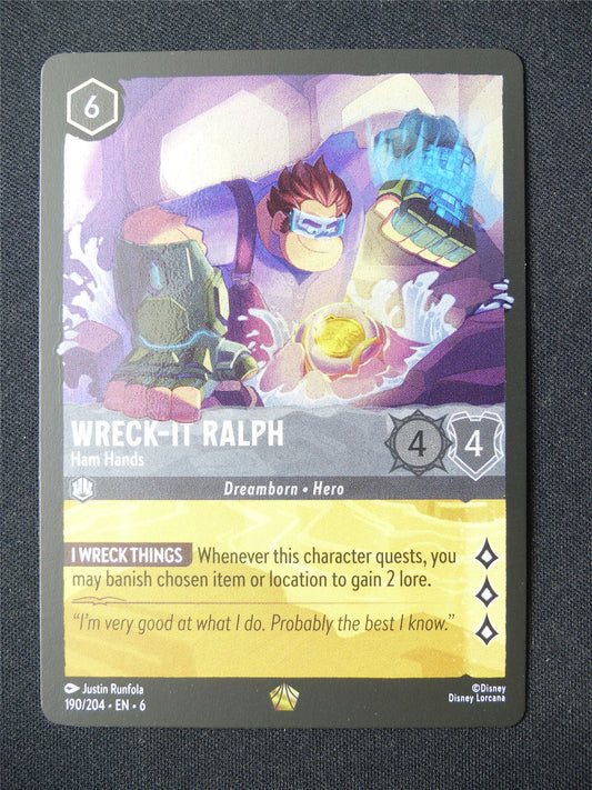 Wreck-It Ralph Ham Hands 190/204 Foil - Lorcana Card #6DV