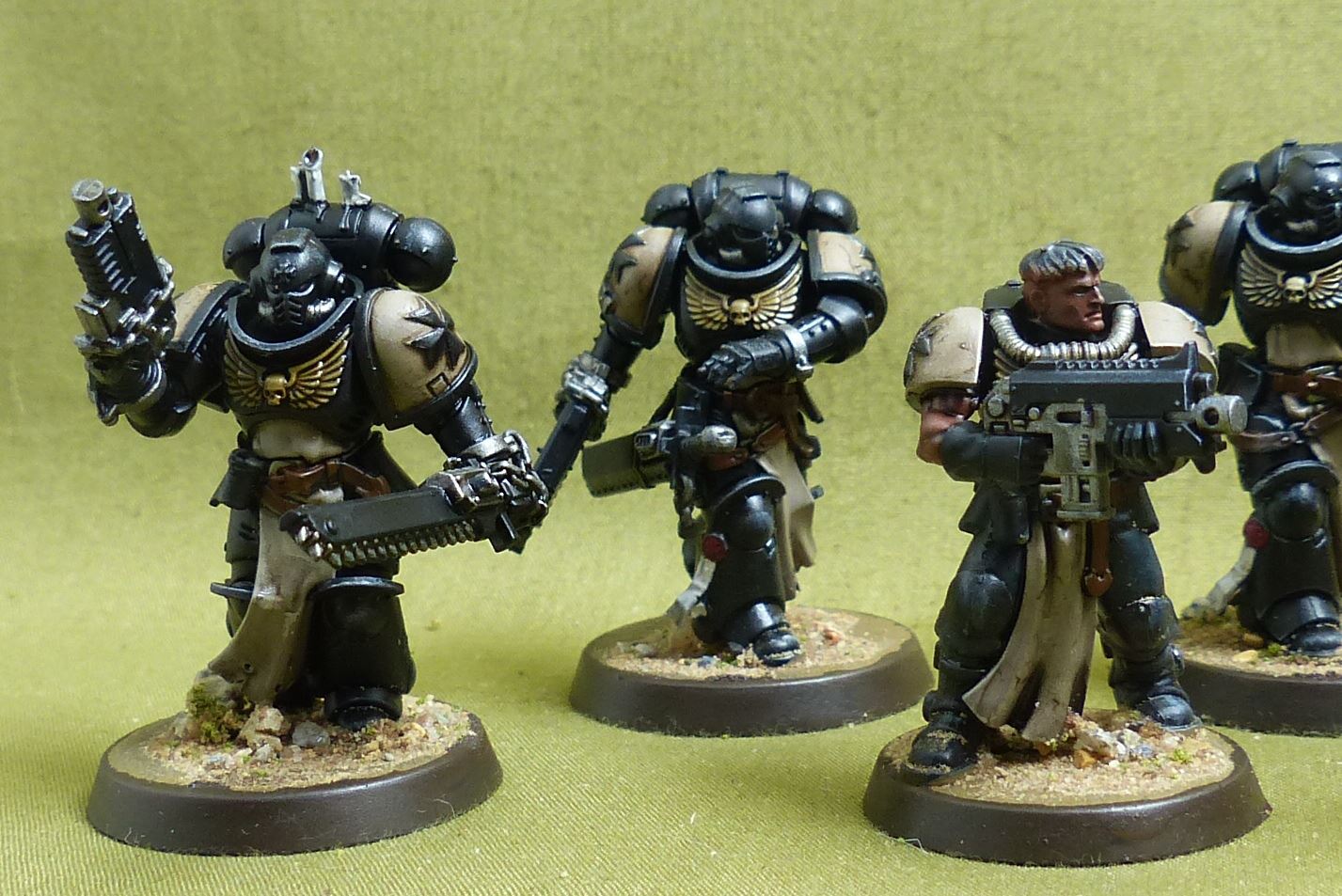 Primaris Crusader Squad set of 9 painted - Black Templar - Warhammer 40K #436