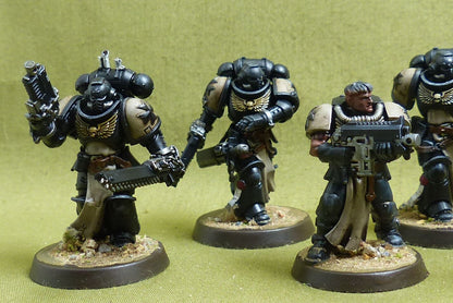Primaris Crusader Squad set of 9 painted - Black Templar - Warhammer 40K #436