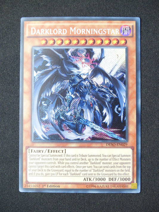 Darklord Morningstar DESO Secret Rare - 1st ed Yugioh Card #39R