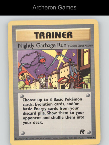 Pokemon Card Nightly Garbage Run TR 77/82 UC Team Rocket Unlimited