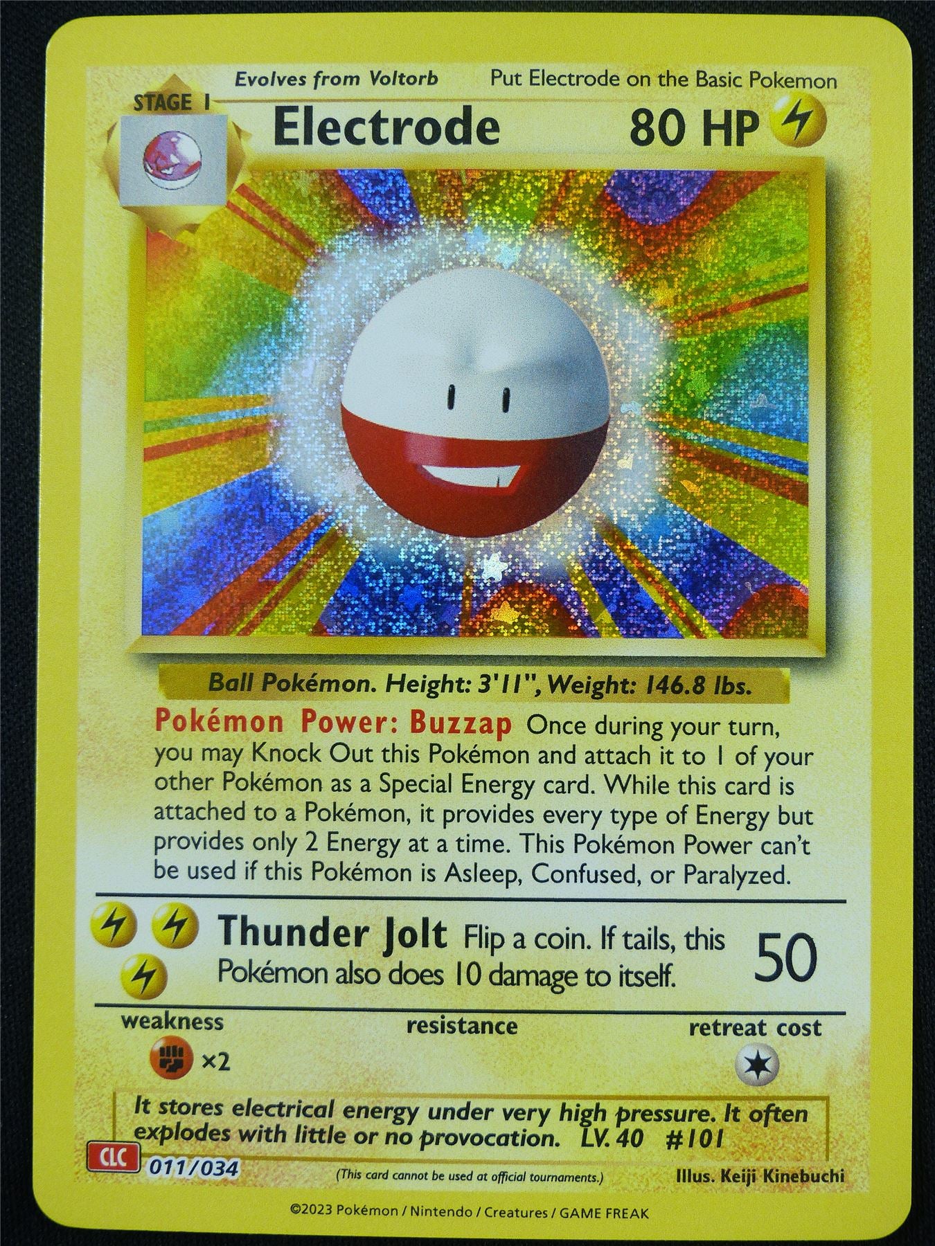 Electrode 011/034 Holo CLC - Classic Pokemon Card #4BZ