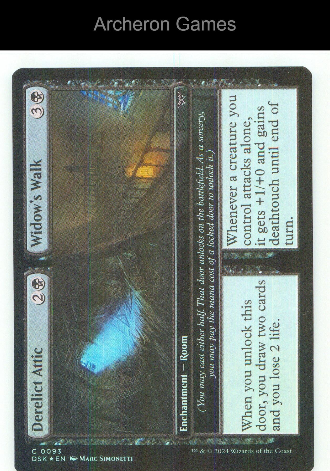 Derelict Attic // Widow's Walk DSK 93 C MTG Card NM/EX+ Foil