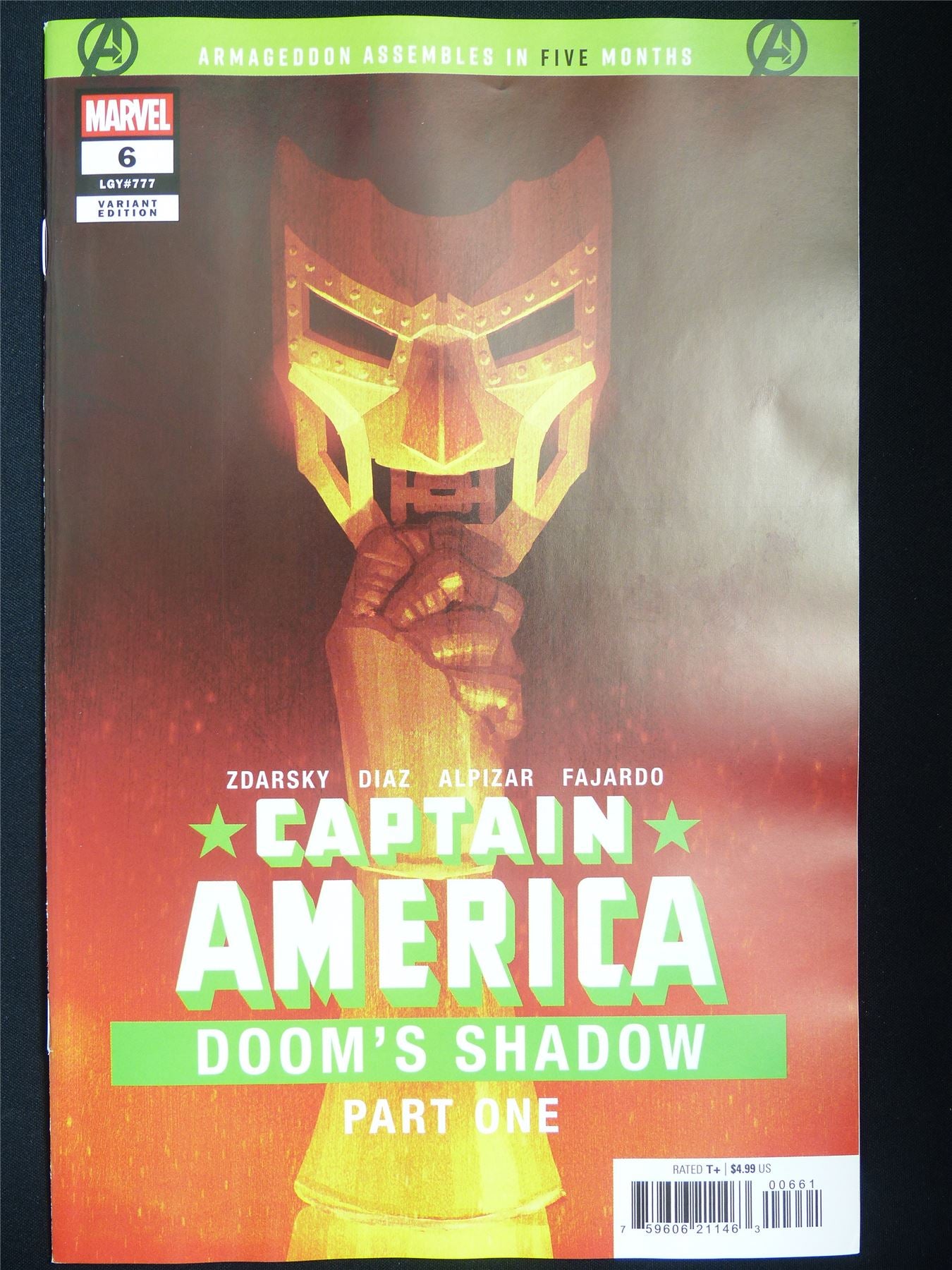 CAPTAIN America Doom's Shadow part 1 #6 Variant - Marvel Comic #1HS