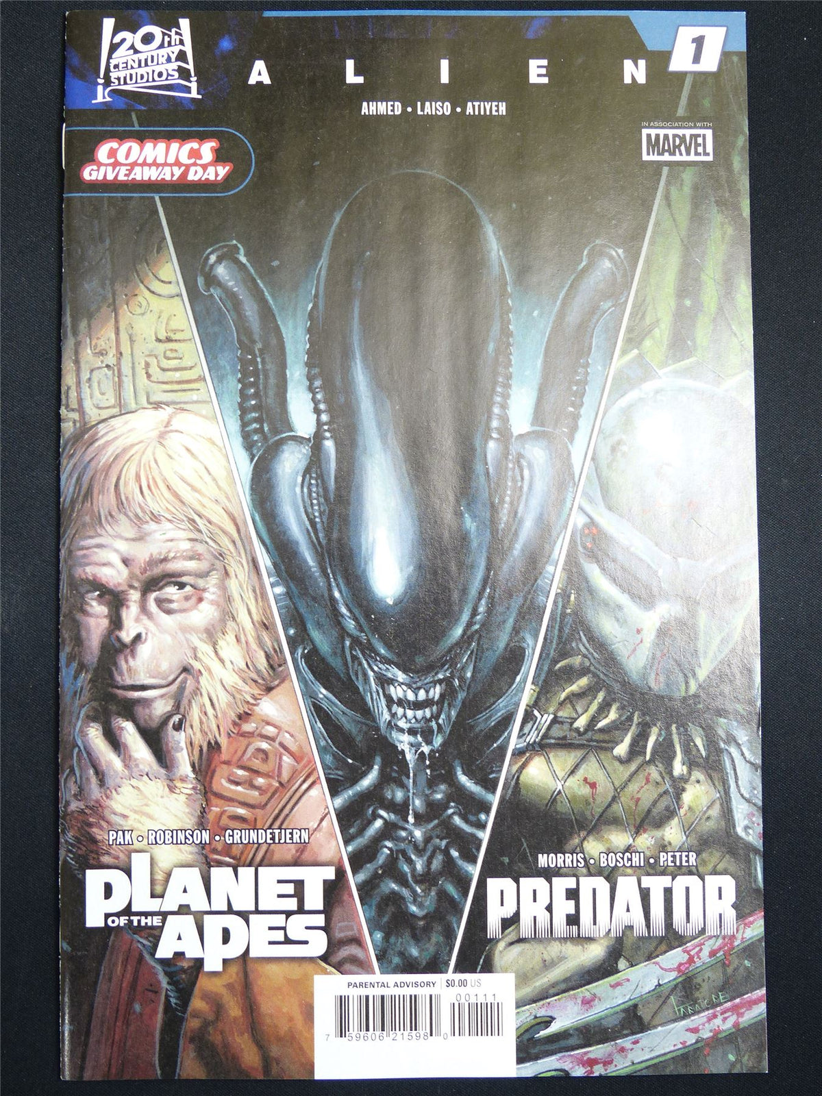 ALIEN Predator & Planet of the Apes CDG #1 Cvr A - Marvel Comic #4WL