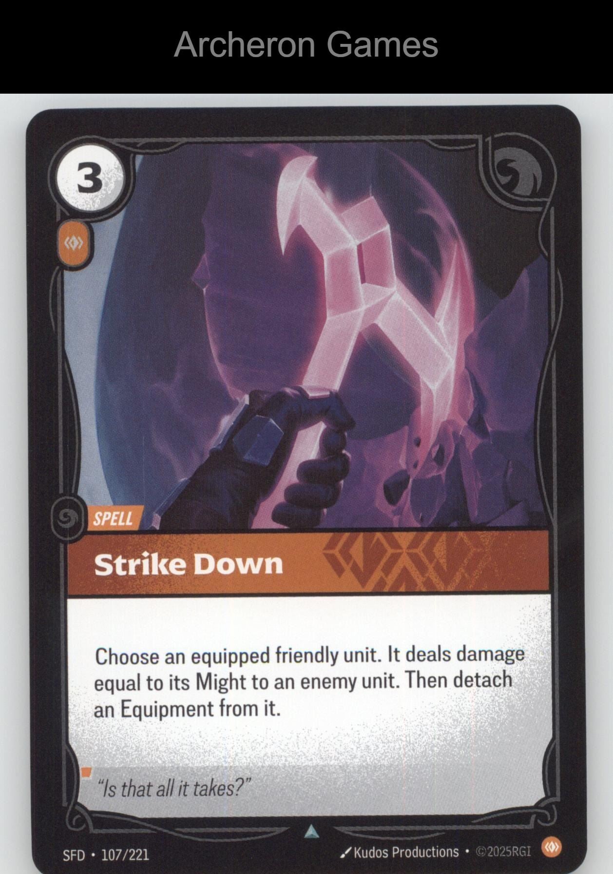 Strike Down SFD 107/221 UC  Card Spiritforged