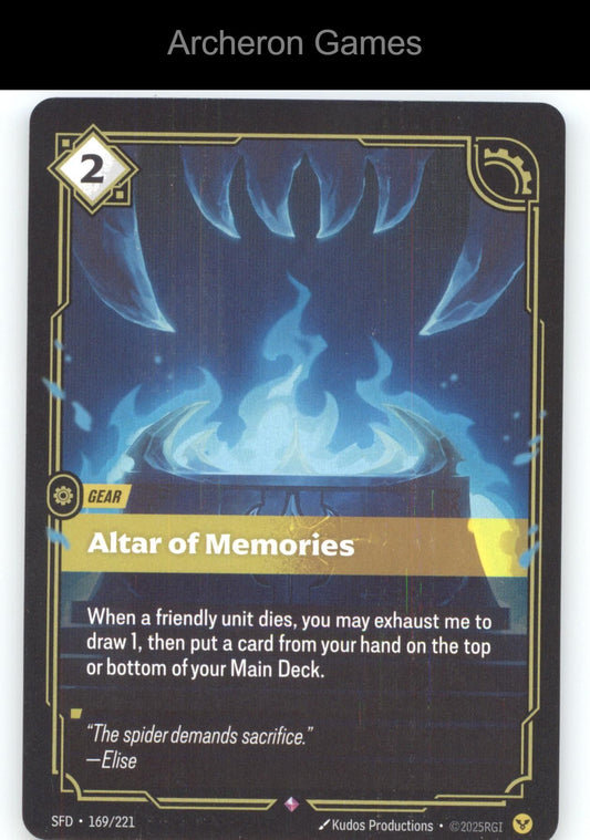 Altar of Memories SFD 169/221 R  Card Spiritforged