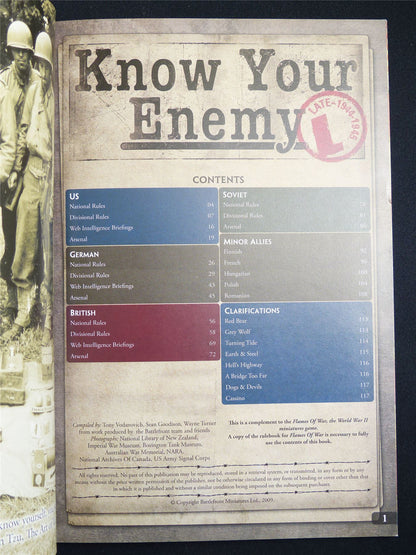 Know Your Enemy: Flames of War 2012 Booklet #1WE