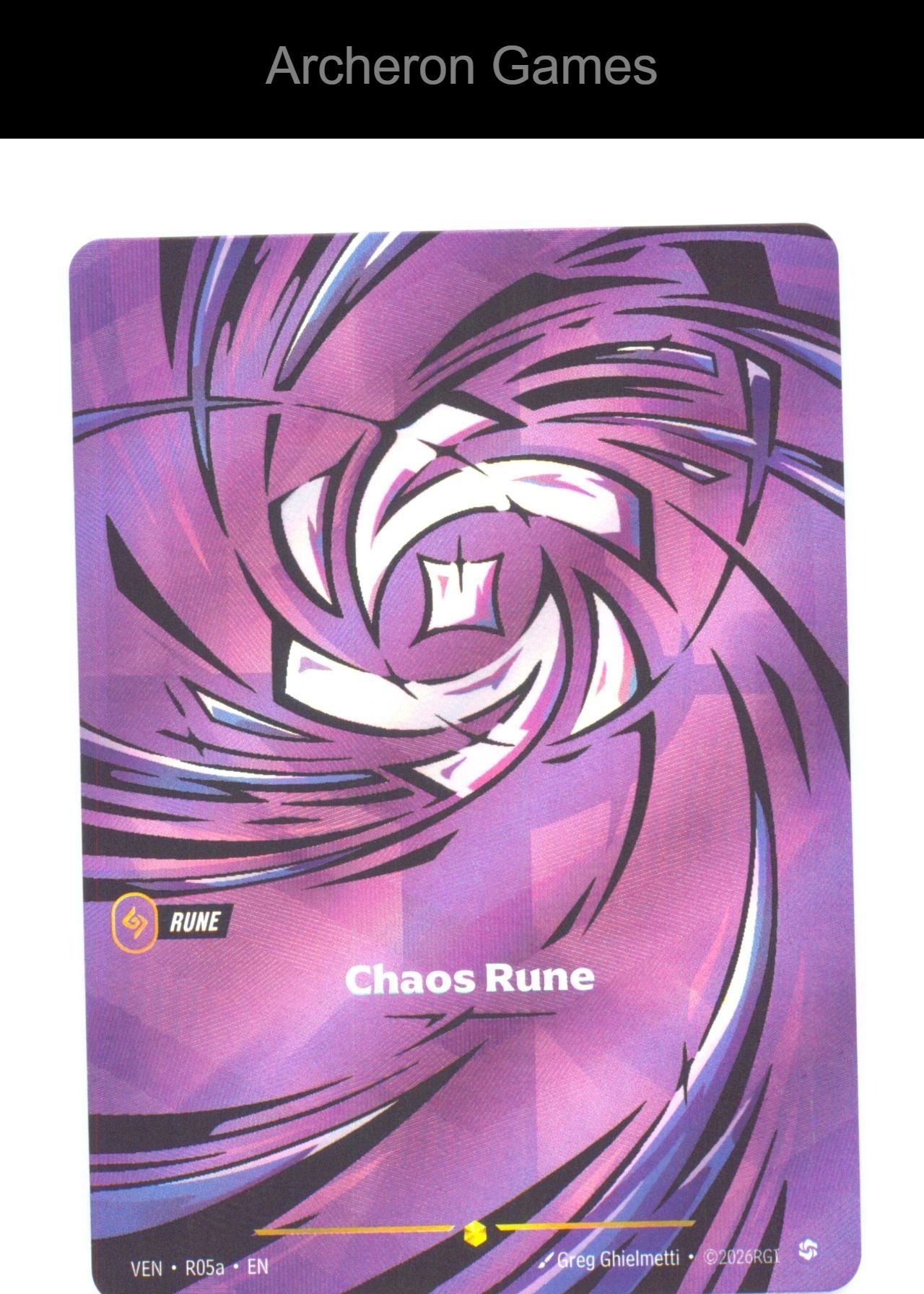 Chaos Rune (R05a) VEN R05a Showcase Vendetta Riftbound Card Foil