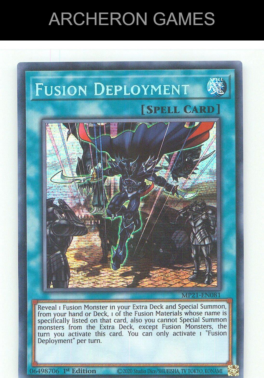 Fusion Deployment Prismatic Secret Rare YUGIOH Card 1st Edition