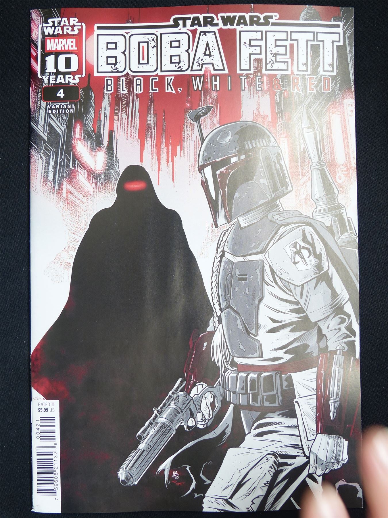 STAR Wars: Boba Fett Black White & Red #4 Variant - Feb 2026 Marvel Comic #VZ