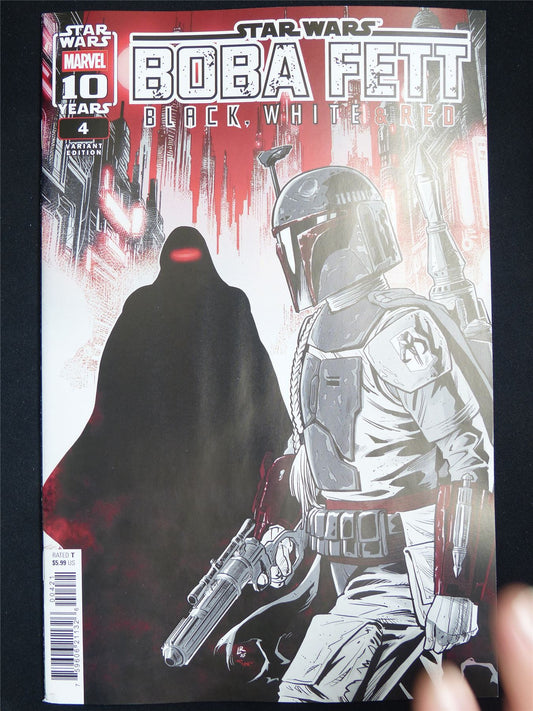 STAR Wars: Boba Fett Black White & Red #4 Variant - Feb 2026 Marvel Comic #VZ