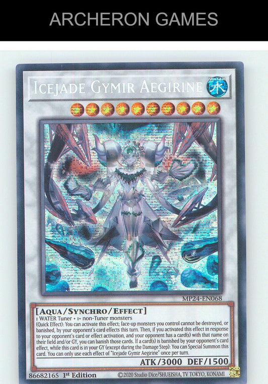 Icejade Gymir Aegirine Prismatic Secret Rare YUGIOH Card 1st Edition