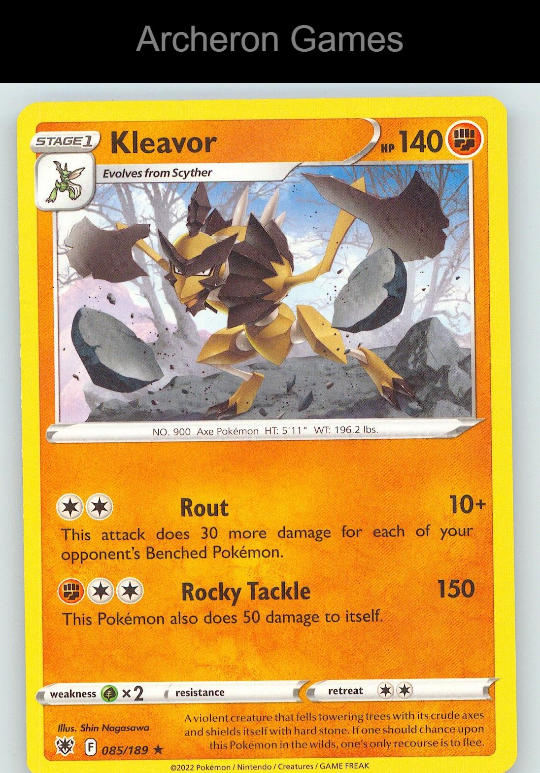 Pokemon Card Kleavor ASR 085/189 R Astral Radiance