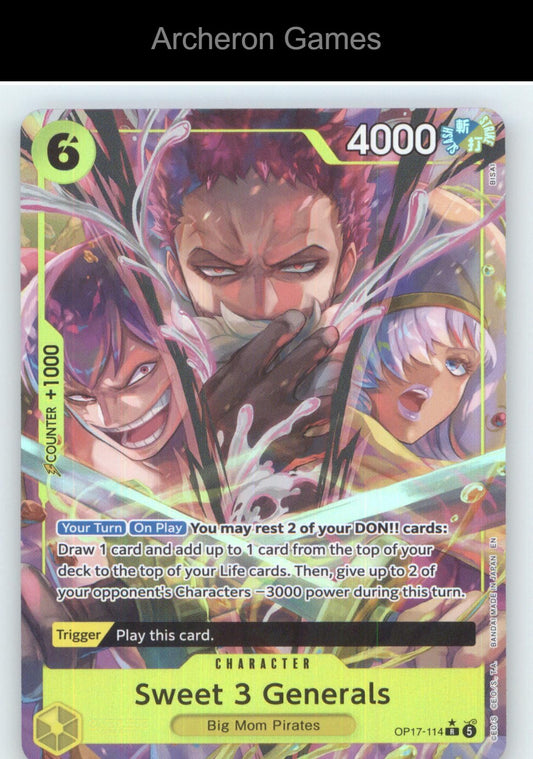 Sweet 3 Generals (Alternate Art) OP17-114 One Piece Card NM/EX+ Foil