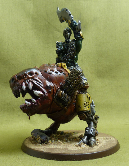 Beastboss on Squigosaur painted - Orks - Warhammer 40K #1IR