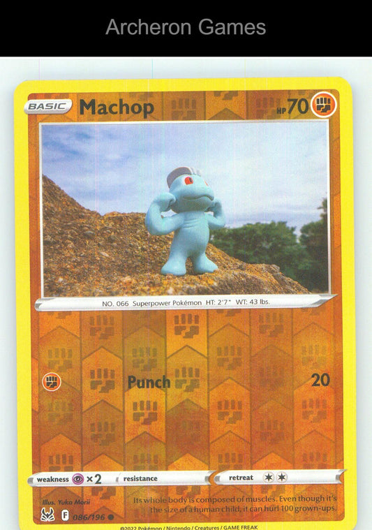 Pokemon Card Machop LOR 086/196 C Lost Origin Reverse Holo