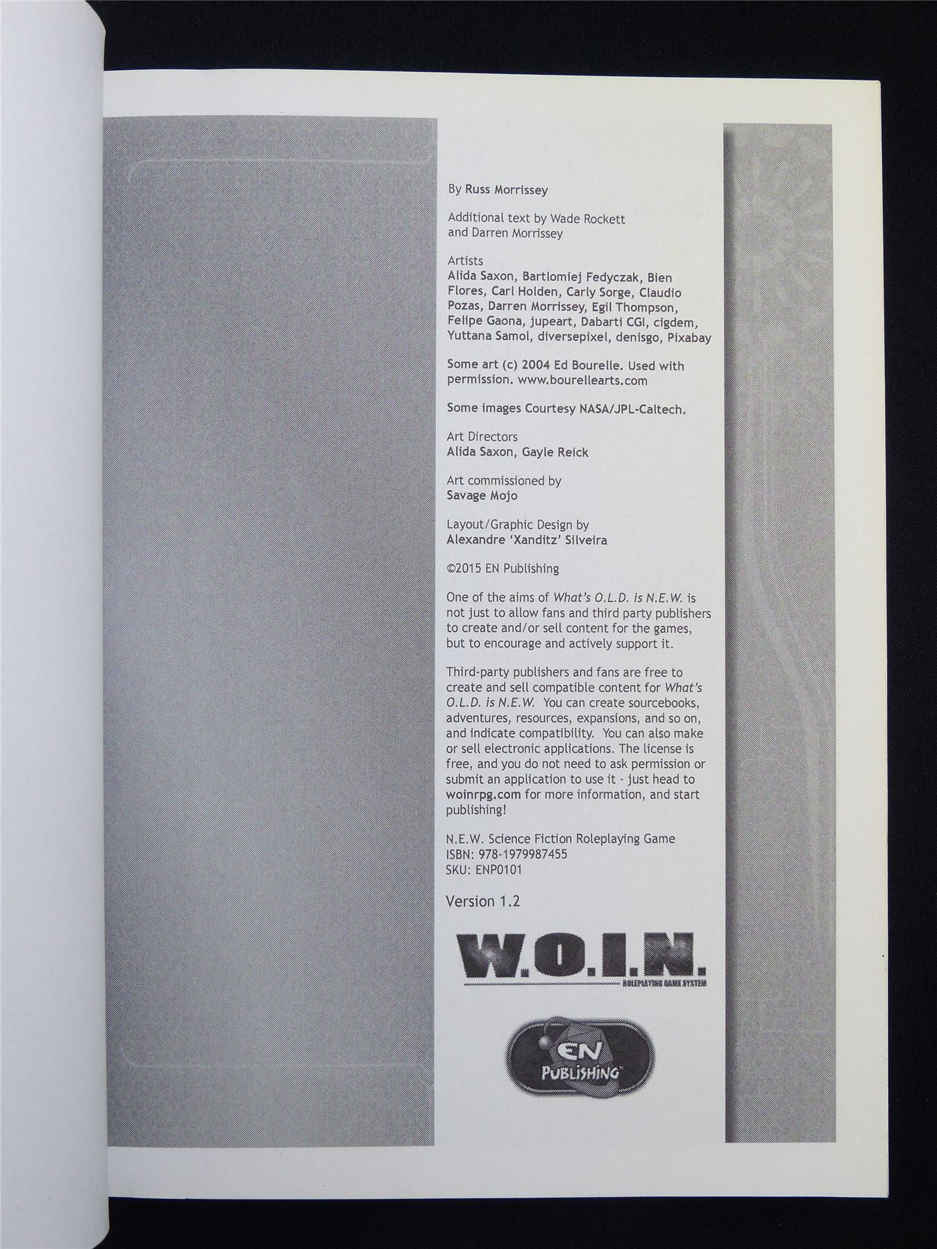 N.E.W. Science Fiction Roleplaying Game - Roleplay Hardback #1WC