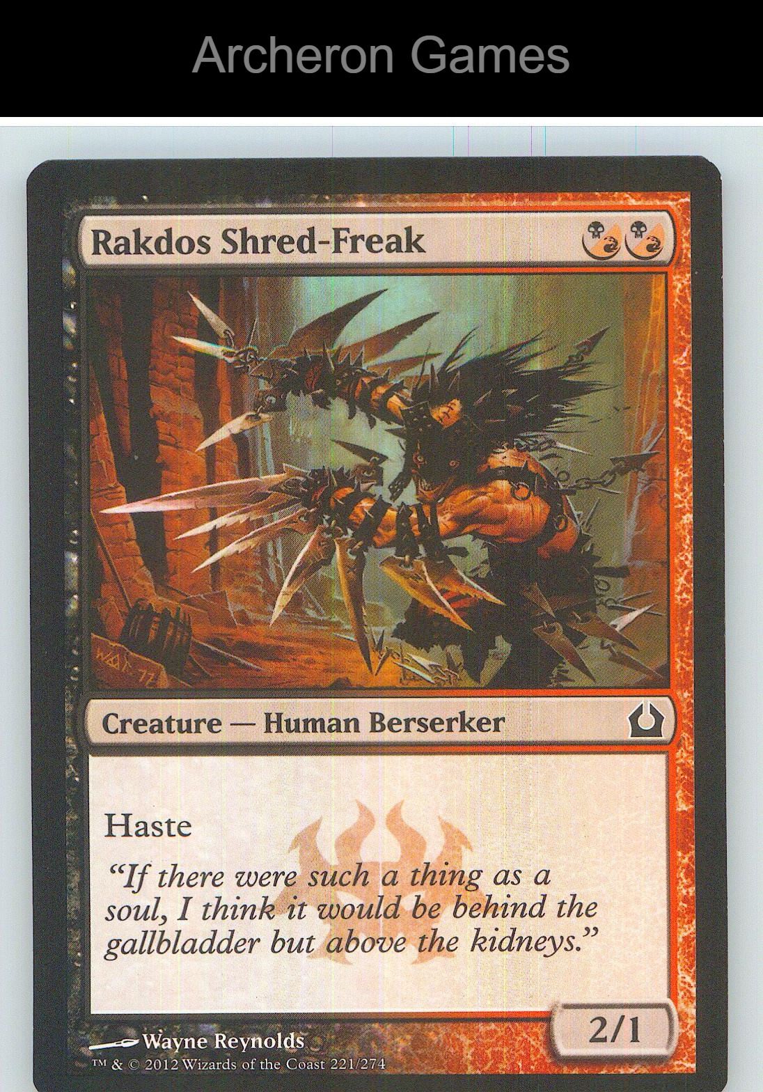 Rakdos Shred-Freak RTR 221 C MTG Card NM/EX+