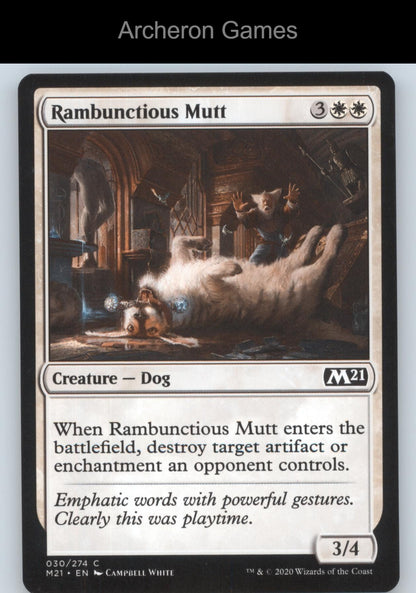 Rambunctious Mutt 30 C MTG Card Core Set 2021