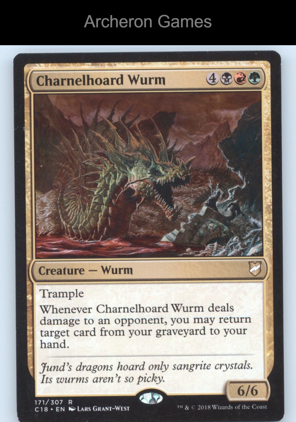Charnelhoard Wurm 171 R MTG Card Commander 2018