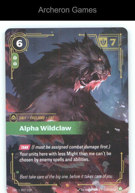 Alpha Wildclaw UNL 057/219 Epic Unleashed Riftbound Card Foil