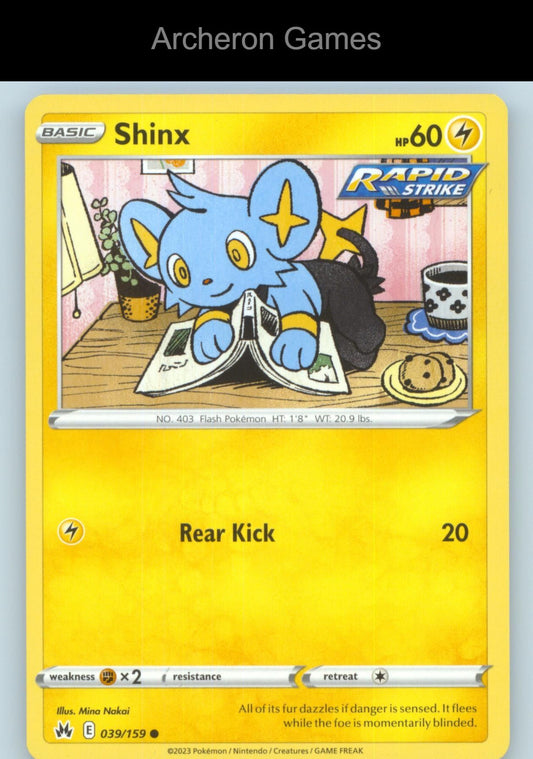 Pokemon Card Shinx CRZ 039/159 C Crown Zenith