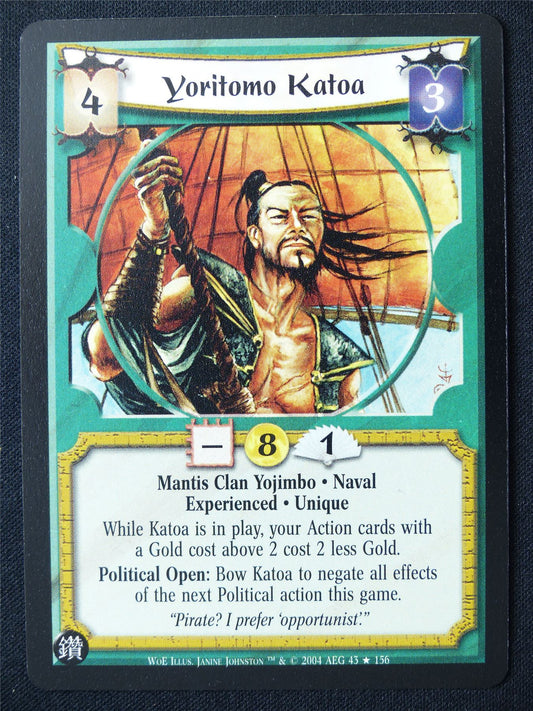 Yoritomo Katoa - WoE - Legend of the Five Rings L5R Card #U9