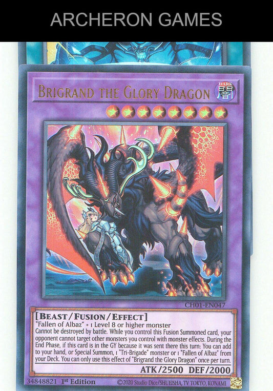 Brigrand the Glory Dragon Ultra Rare YUGIOH Card 1st Edition