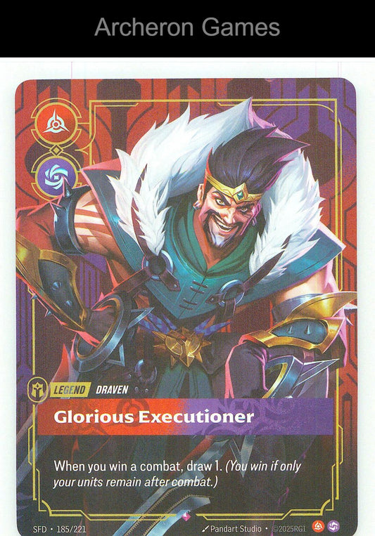 Draven - Glorious Executioner SFD 185/221 R Spiritforged Riftbound Card