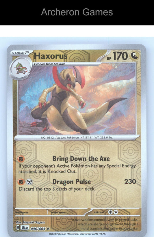 Pokemon Card Haxorus SFA 046/064 R Shrouded Fable Reverse Holo