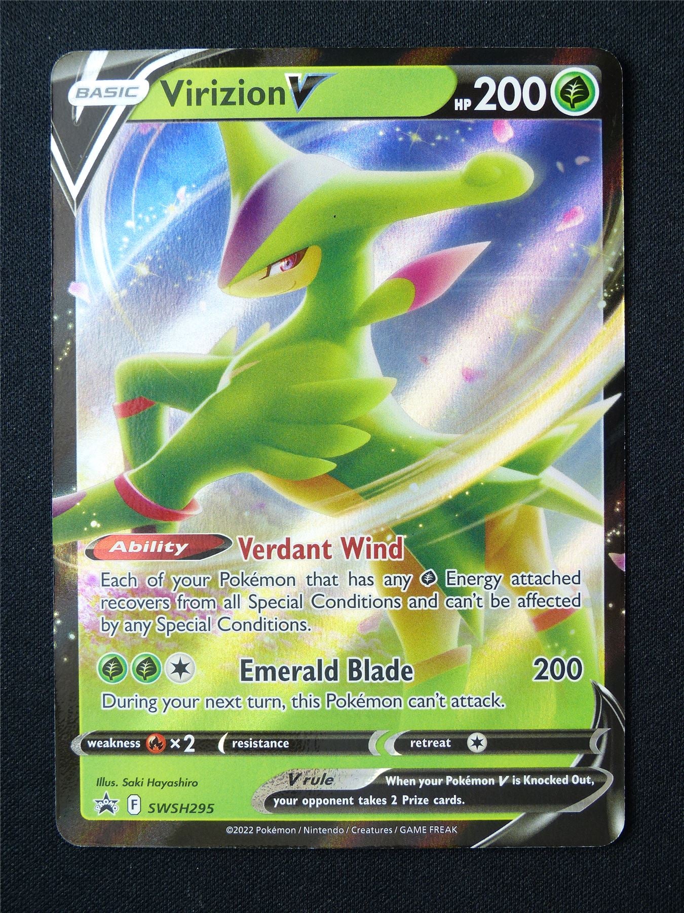 Virizion V SWSH295 Promo Holo - Pokemon Card #6LB