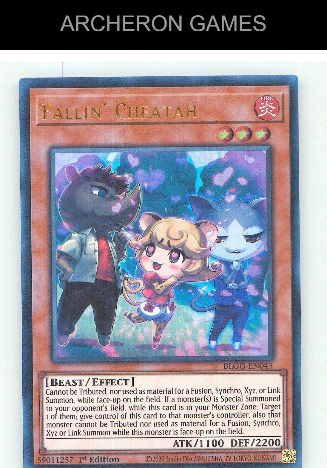 Fallin' Cheatah Ultra Rare YUGIOH Card 1st Edition