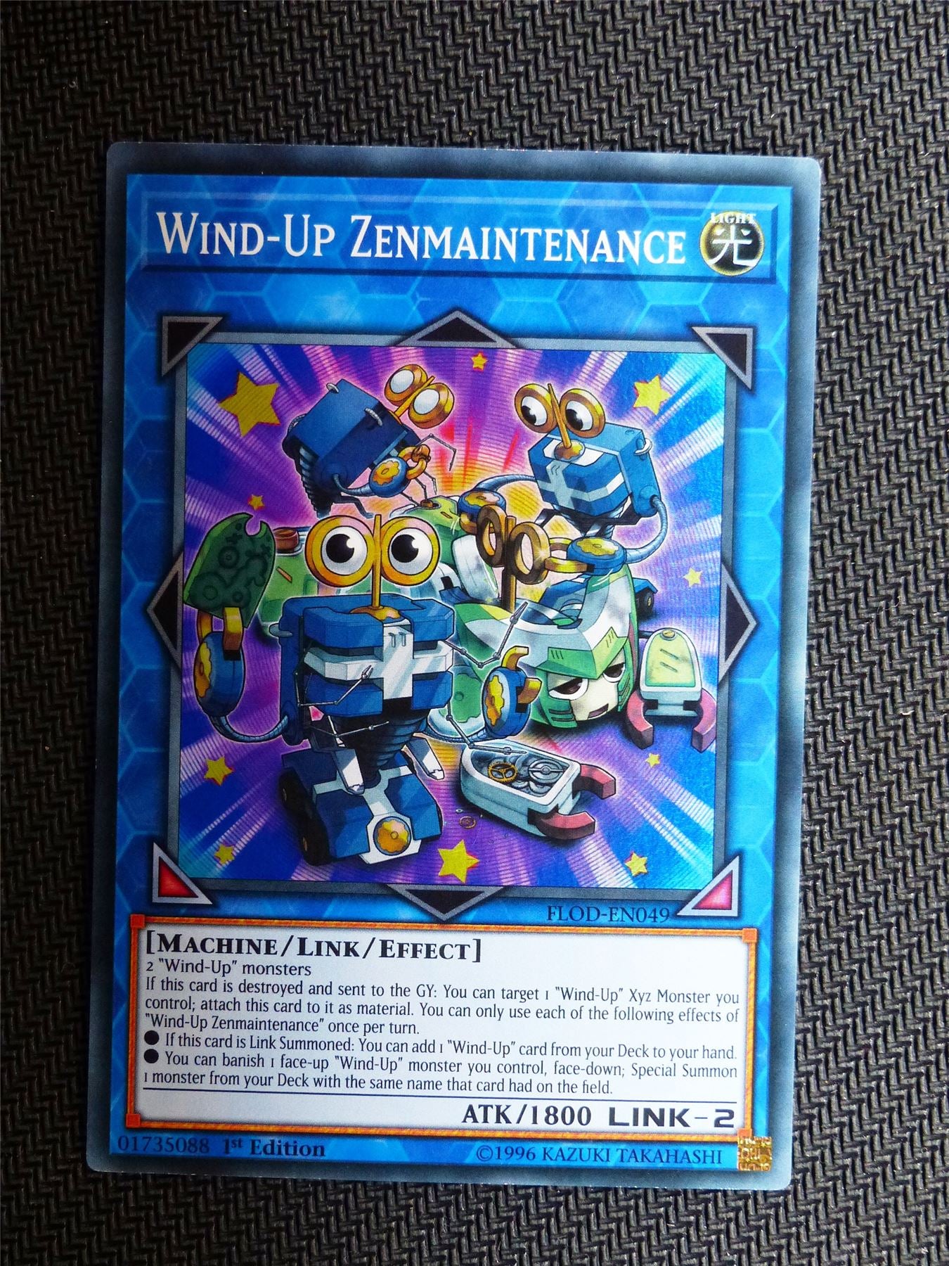 Wind Up Zenmaintenance - FLOD - Super Rare - Yugioh Card # 1C21