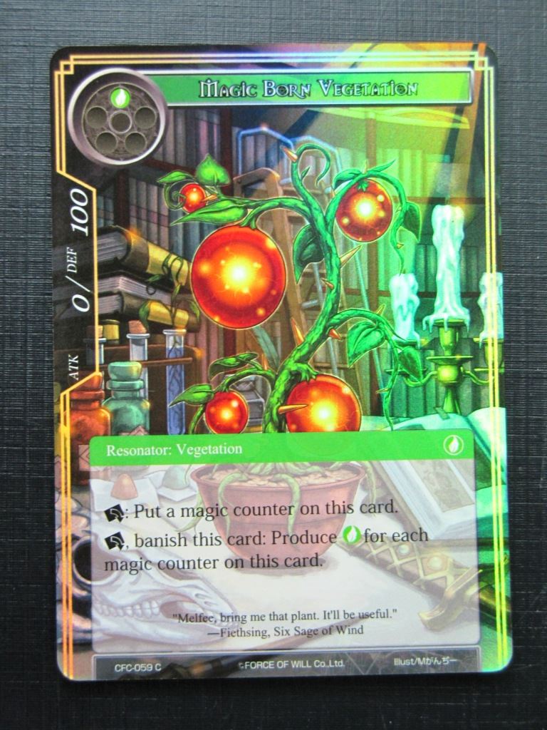 Force of Will Cards: MAGIC BORN VEGETATION FOIL # 18G4