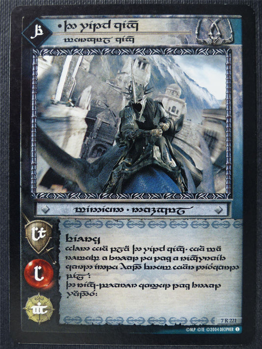 The Witch-King Morgul King 7 R 221 - Elvish LotR Card #3O4