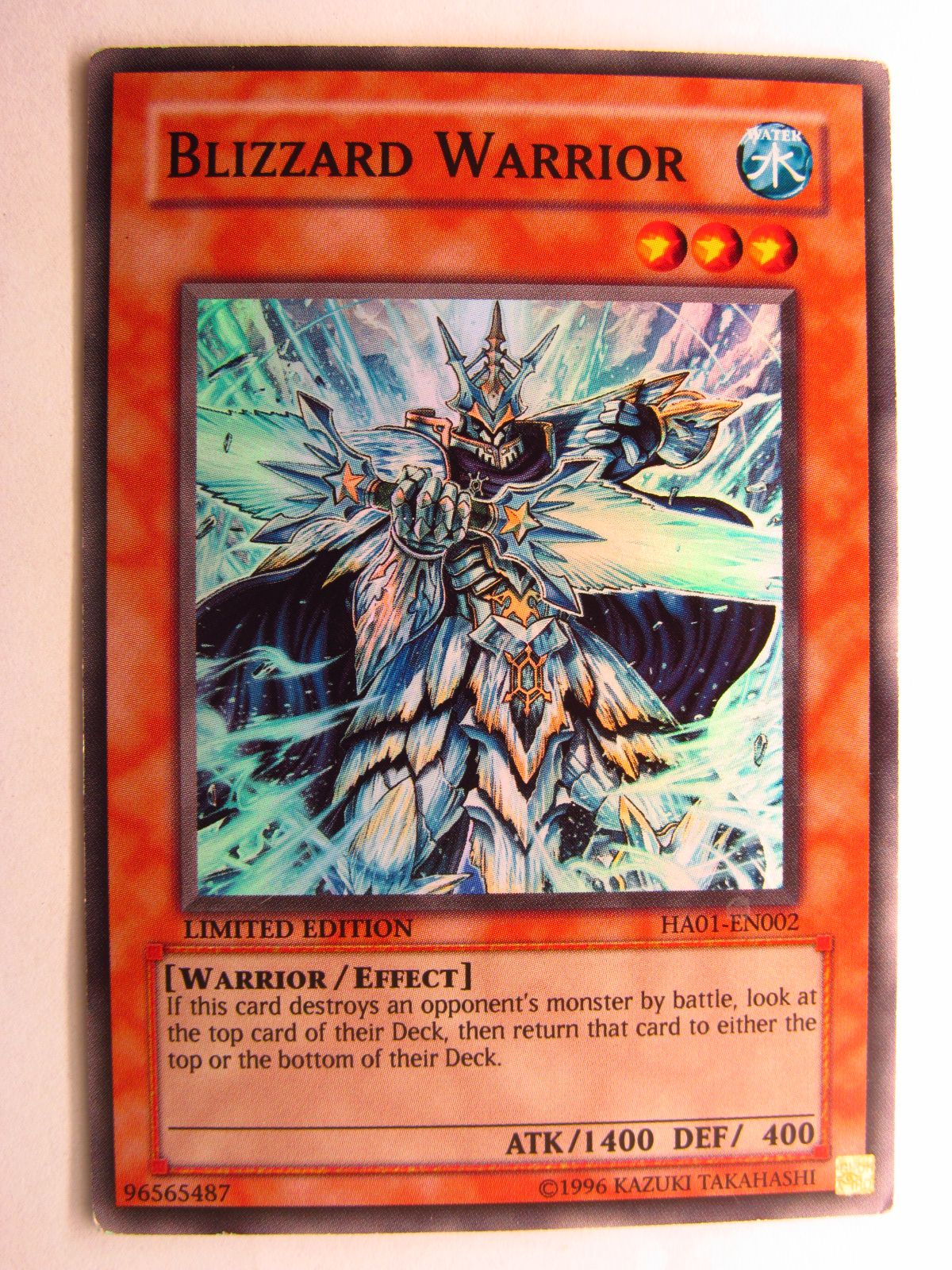 BLIZZARD WARRIOR HA01 Yugioh Card