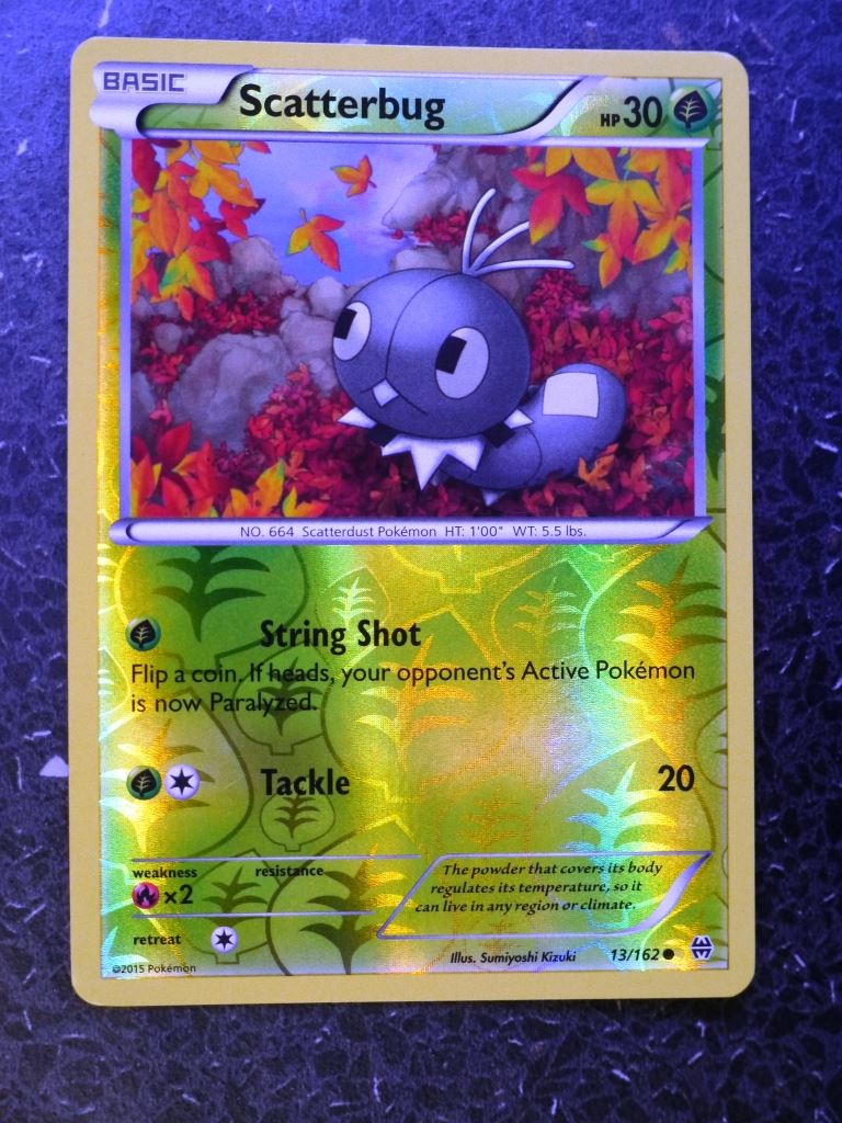 Pokemon Cards: SCATTERBUG 13/162 REVERSE HOLLOW # 4G33