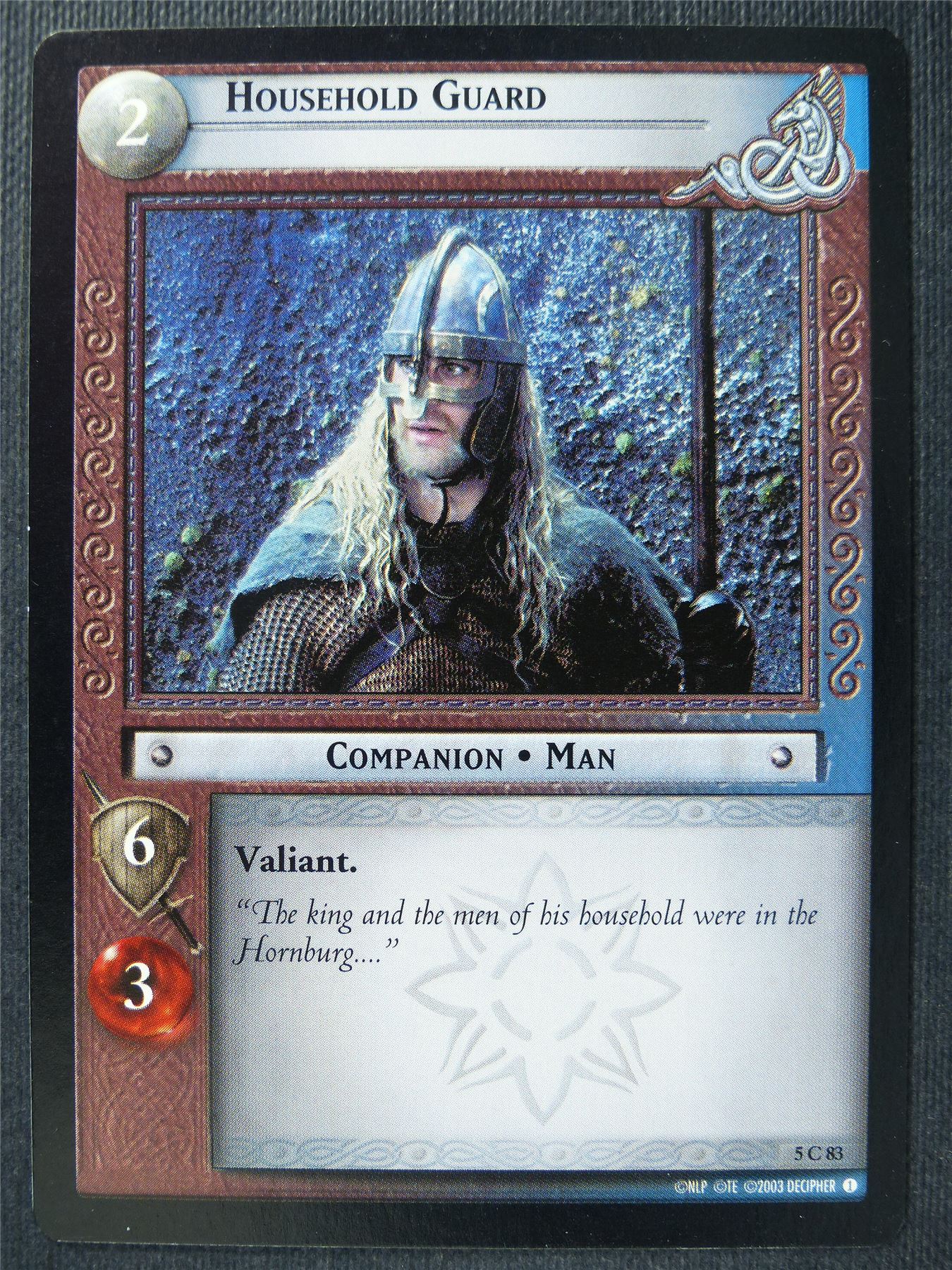 Household Guard 5 C 83 - LotR Card #3H2