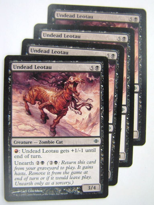 MTG Magic Played Cards: UNDEAD LEOTAU x4 # 8A37