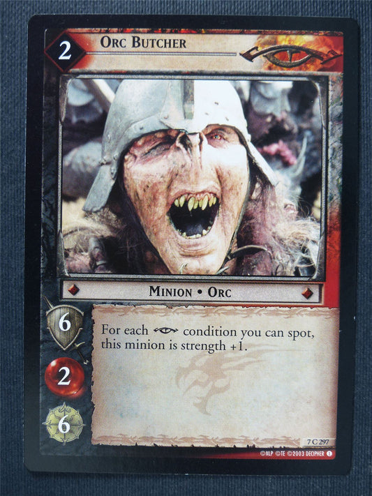 Orc Butcher 7 C 297 - LotR Cards #3P1