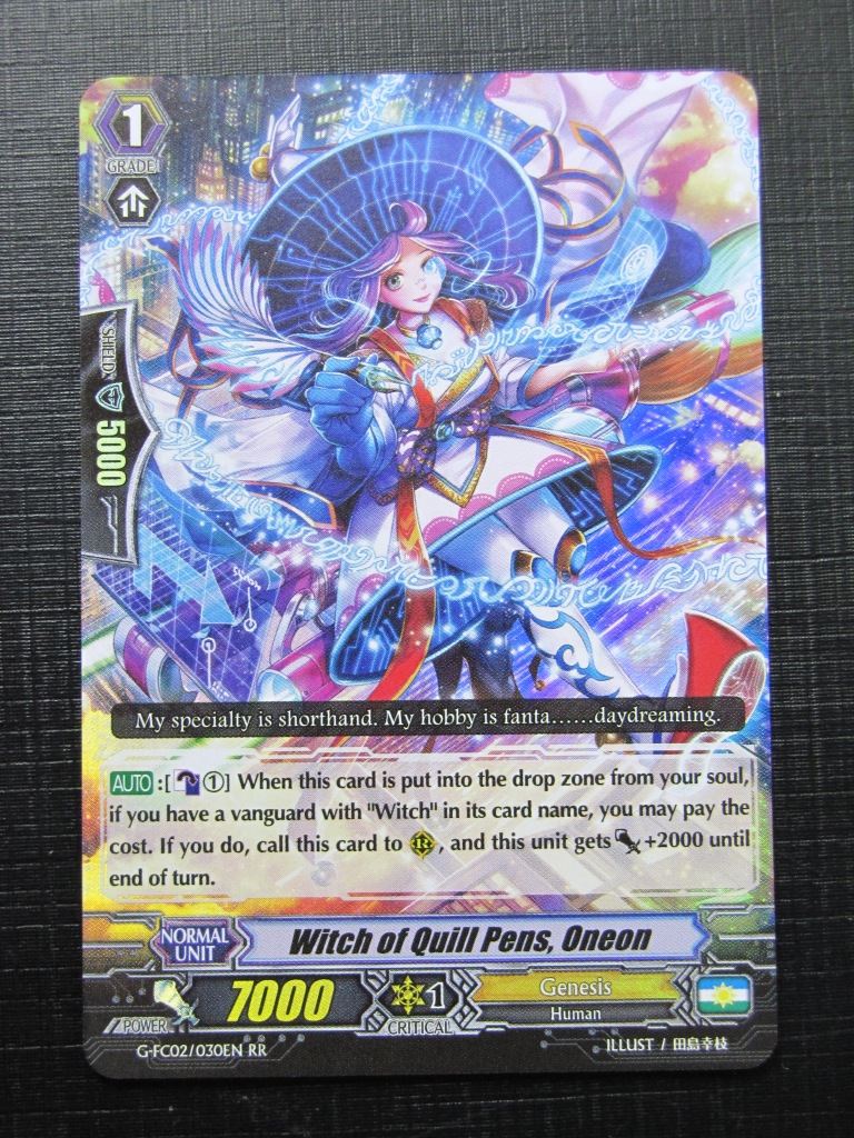 Vanguard Cards: WITCH OF QUILL PENS, ONEON G-FC02 RR # 17F50