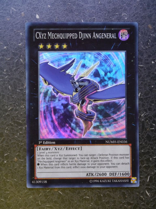 Yugioh cards: CYXZ MECHQUIPPED DJINN ANGENERAL NUMH SUPER RARE # J55