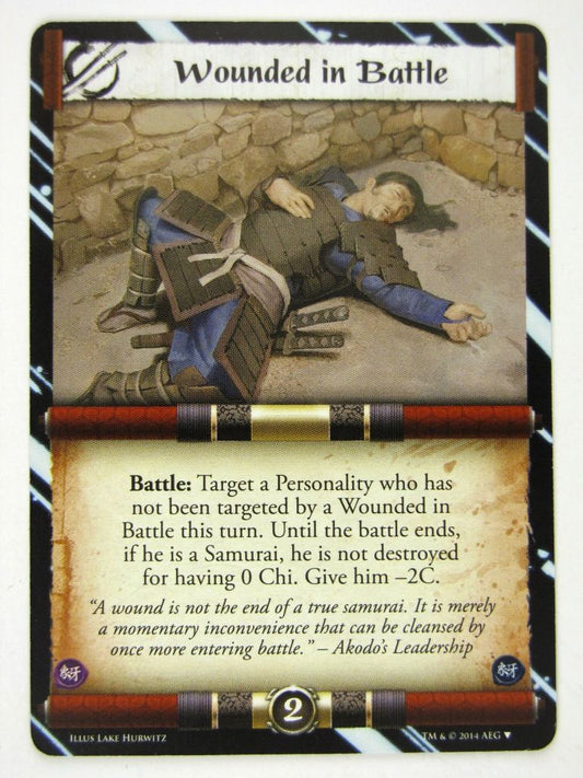 L5R Cards: Promo: WOUNDED IN BATTLE # 14G9