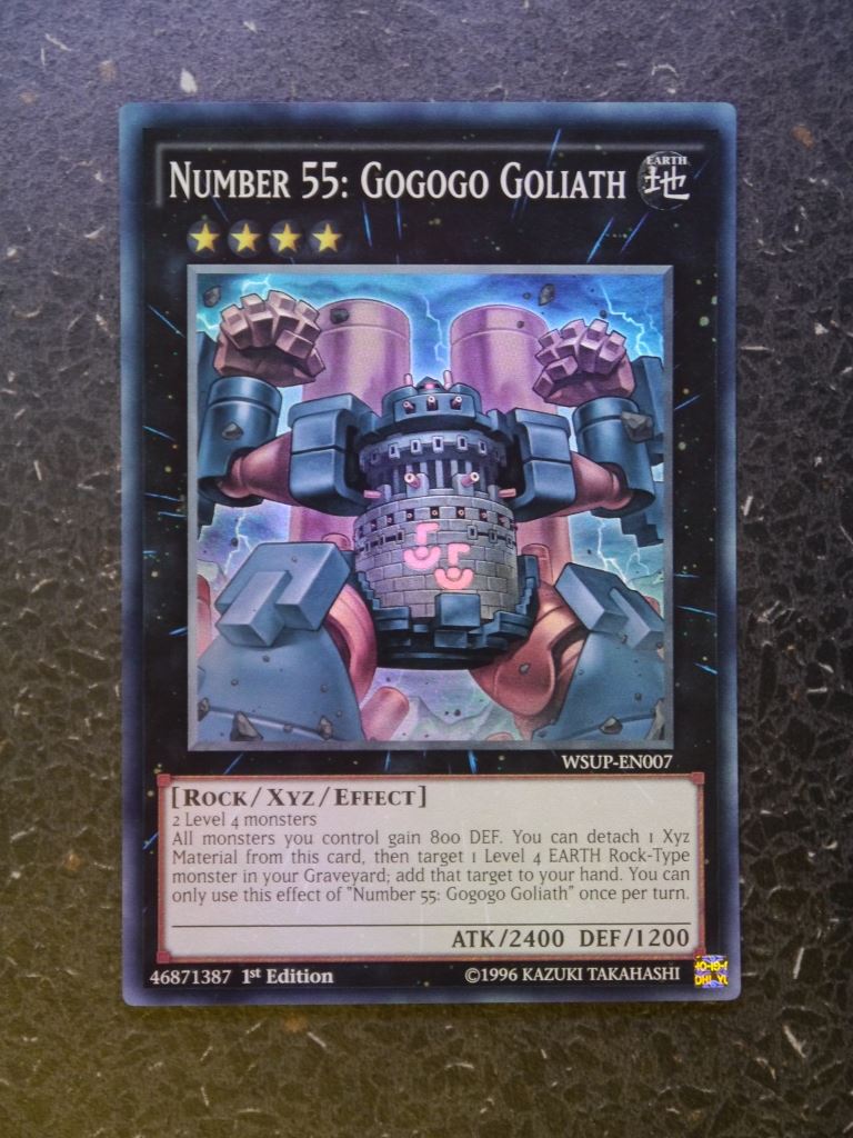 Yugioh Cards:NUMBER 55; GOGOGO GOLIATH WSUP SUPER RARE # J10