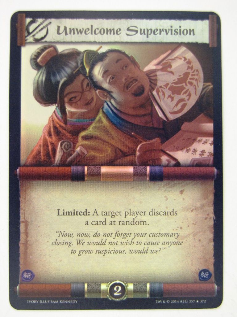 L5R Cards: Ivory: UNWELCOME SUPERVISION FOIL # 14F100