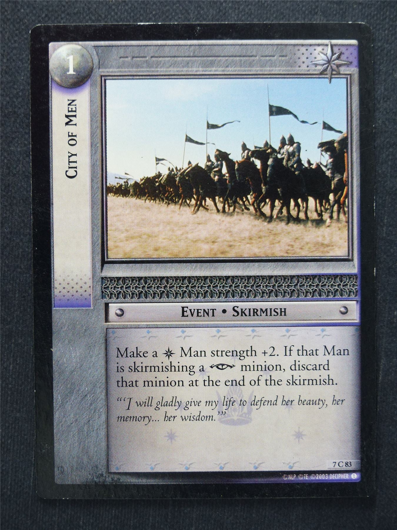 City of Men 7 C 83 - LotR Cards #OS