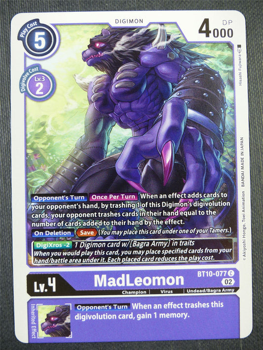 MadLeomon BT10-077 - Xros Encounter - Digimon Card #99J