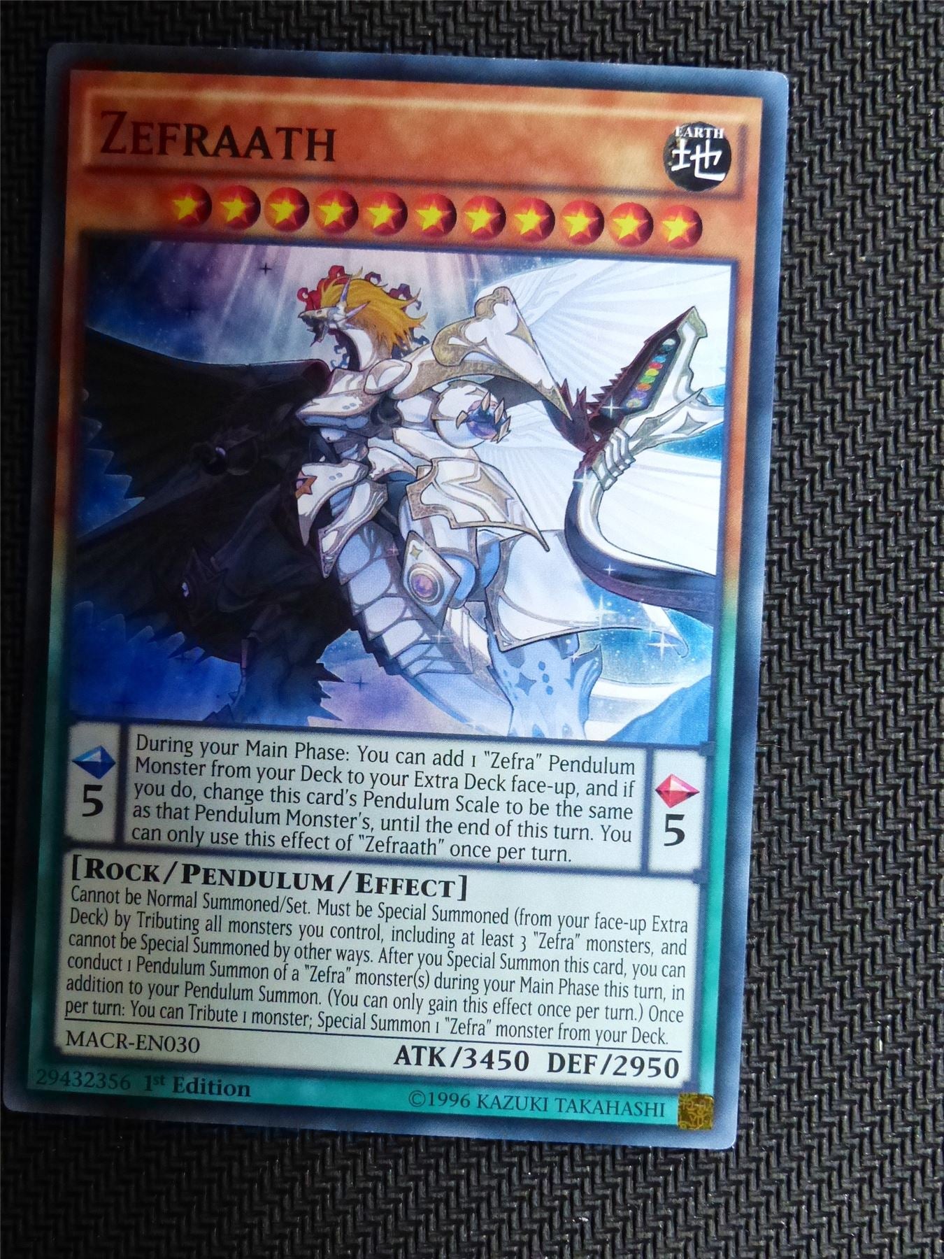 Zefraath - MACR - Super Rare - Yugioh Card # 1G93